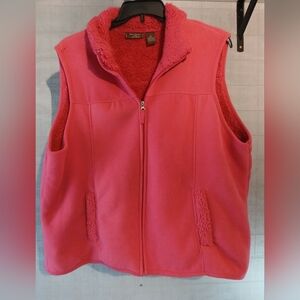 JANE ASHLEY Women's 2X Plus Size Hot Pink Fleece Vest. FF#282